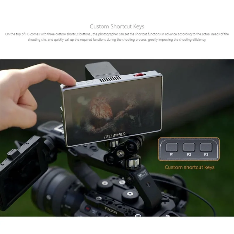 FEELWORLD H5 5,5 cala 1200 nit Monitor z Wysoką Jasnością 12G SDI HD 2.0 Dotykowy Monitor Placowy do Kamery