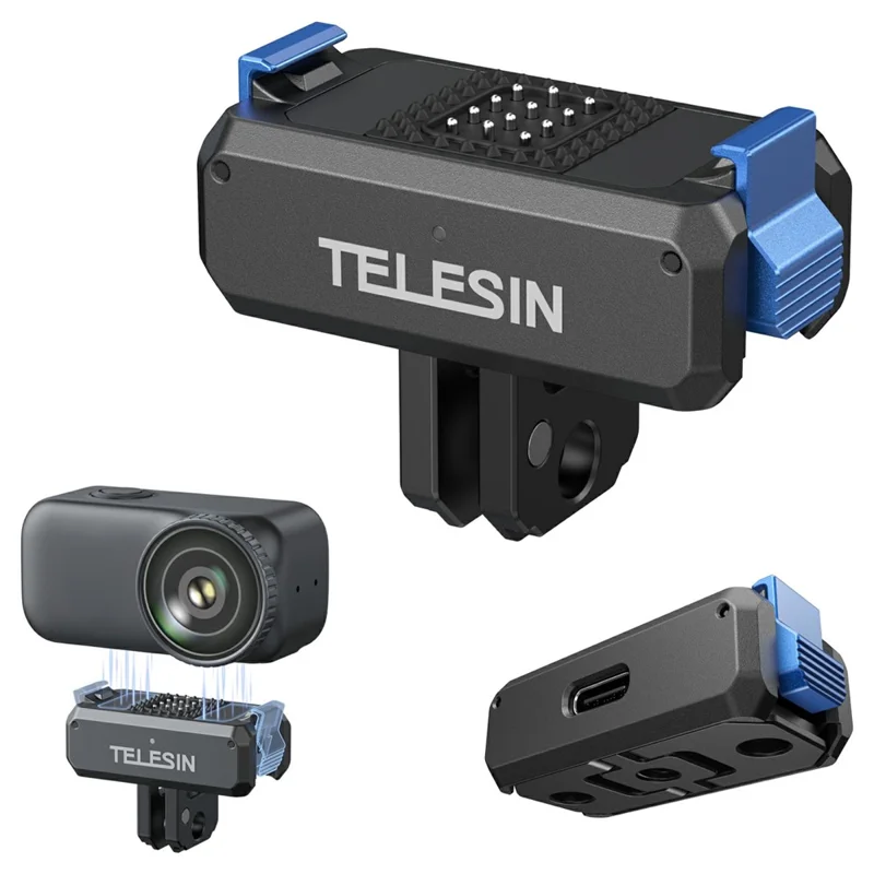 TELESIN S7-JBK-17-TDJ Voor DJI Osmo Nano Actioncamera Magnetische Snelle Loskoppelingslaadadapter Montagebasis