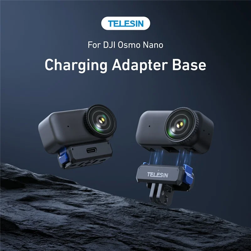 TELESIN S7-JBK-17-TDJ Voor DJI Osmo Nano Actioncamera Magnetische Snelle Loskoppelingslaadadapter Montagebasis