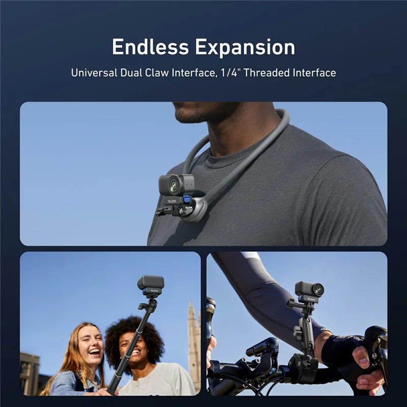 TELESIN S7-JBK-17-TDJ Voor DJI Osmo Nano Actioncamera Magnetische Snelle Loskoppelingslaadadapter Montagebasis