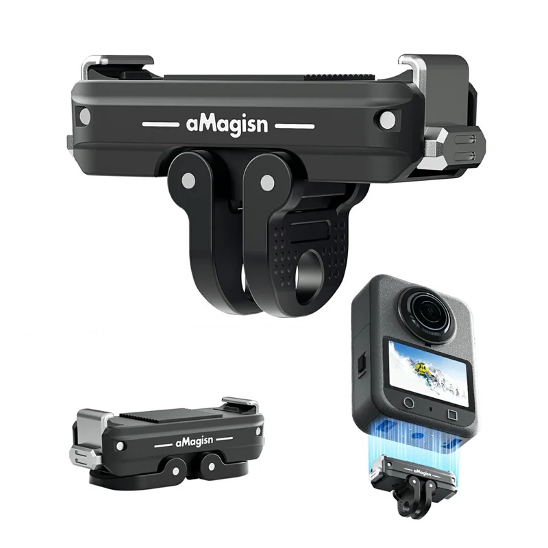 Base magnetica per montaggio bidirezionale rapido in lega di alluminio AMAGISN Nano TN11 per fotocamera DJI Osmo Nano / Osmo 360 / Action 5 Pro / 4 / 3