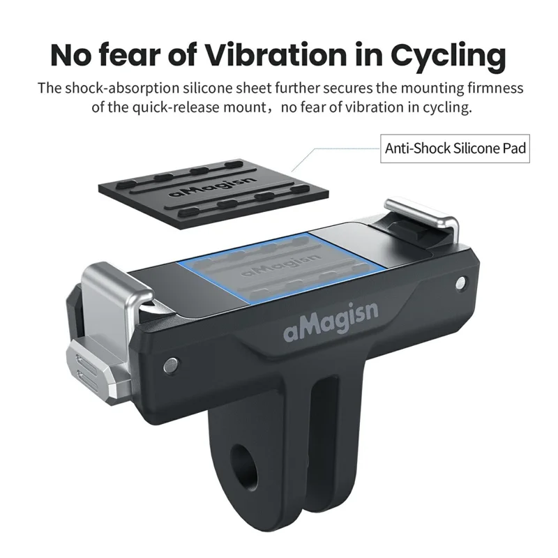 AMAGISN Nano TN10 قاعدة بلاستيكية قابلة للإزالة بسرعة ثنائية الاتجاه للكاميرا DJI Osmo Nano / Osmo 360 / Action 5 Pro / 4 / 3، قاعدة مغناطيسية