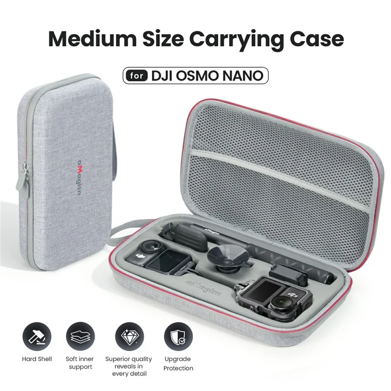AMAGISN Für DJI Osmo Nano Mittlere Größe Aufbewahrungskoffer Kamera Zubehör Organizer Tragetasche