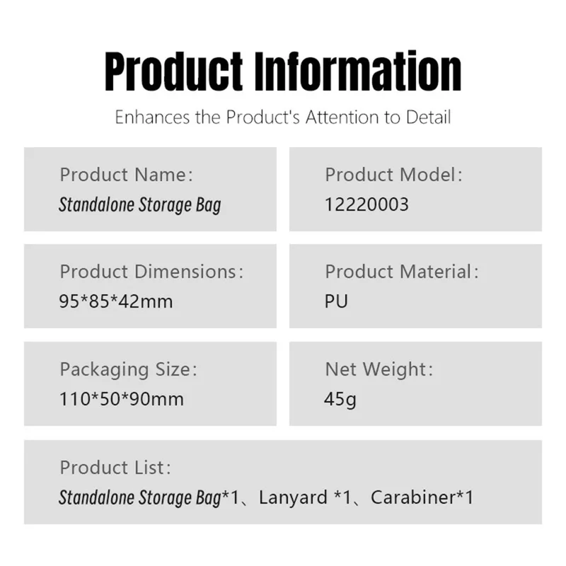 STARTRC Aufbewahrungstasche für DJI Osmo Nano Kamera, PU wasserdichte Daumenkamera-Transporttasche, zweilagiger stoßfester Schutz