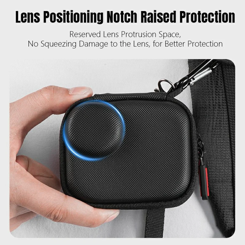 STARTRC Aufbewahrungstasche für DJI Osmo Nano Kamera, PU wasserdichte Daumenkamera-Transporttasche, zweilagiger stoßfester Schutz