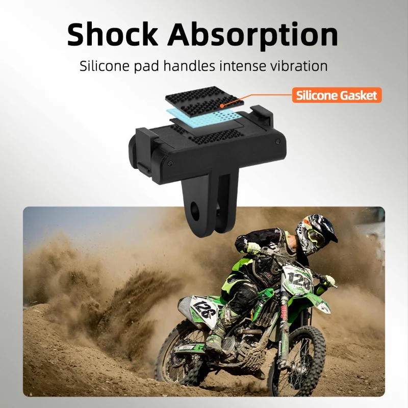 FLYMILE لجهاز DJI Osmo Nano / Action 6 محول كاميرا مغناطيسي قاعدة تركيب بمخالب مزدوجة للإطلاق السريع