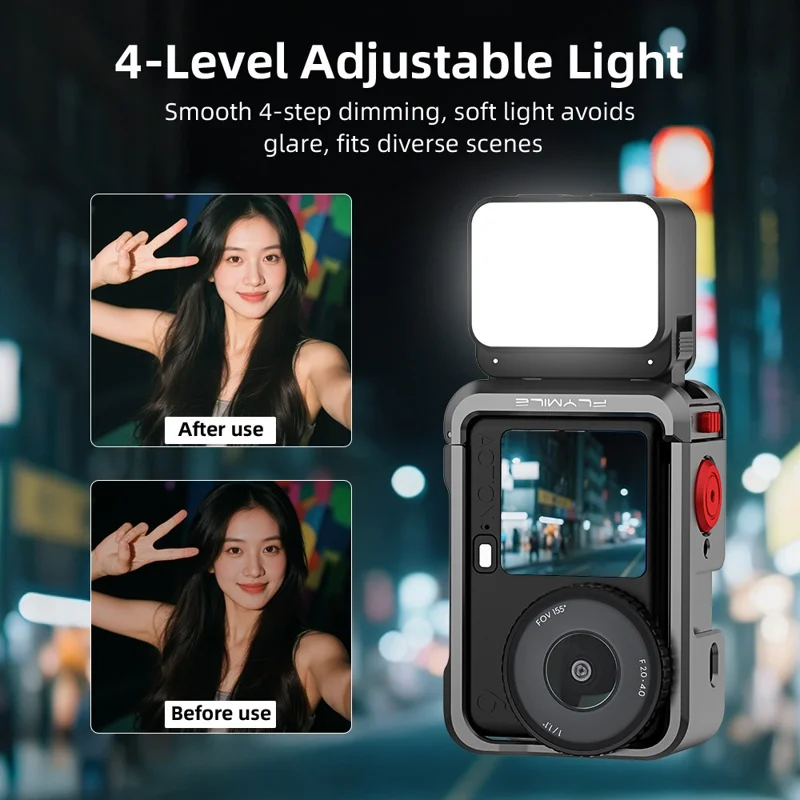 FLYMILE til DJI Osmo Nano / Action 6 Kamera Magnetisk Fyldlampe 3 Farvetemperaturer Fotografering LED Videobelysning