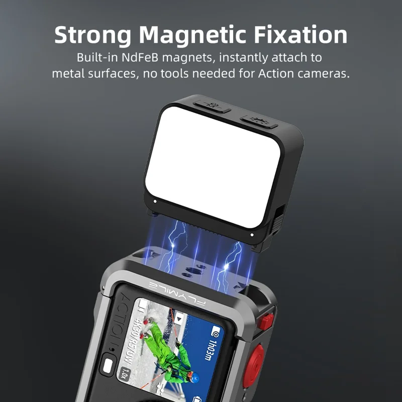 FLYMILE til DJI Osmo Nano / Action 6 Kamera Magnetisk Fyldlampe 3 Farvetemperaturer Fotografering LED Videobelysning