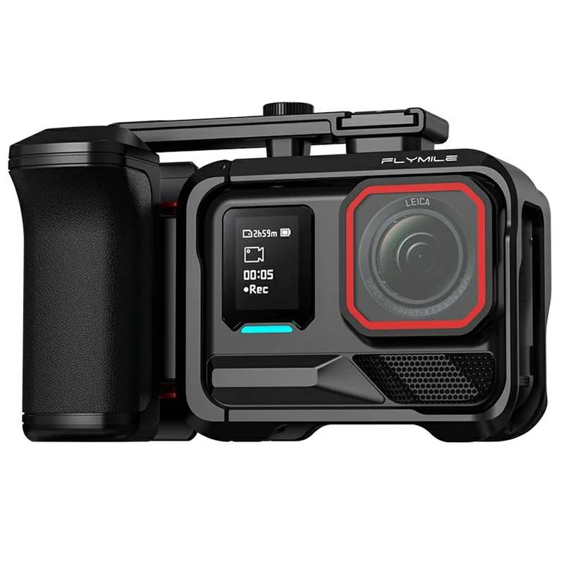 FLYMILE For Insta360 Ace Pro  /  Pro 2 Street Photography Handle Magnetic Quick Release Grip with Adjustable Shutter