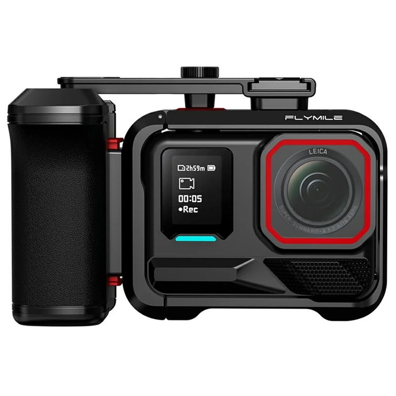 FLYMILE For Insta360 Ace Pro  /  Pro 2 Street Photography Handle Magnetic Quick Release Grip with Adjustable Shutter