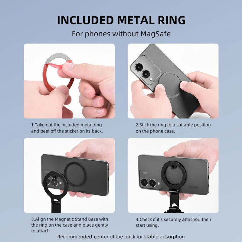 FLYMILE For DJI Osmo Action 6  /  Nano Dual-Sided Magnetic Holder Aluminum Alloy Quick-Release Magnetic Mount