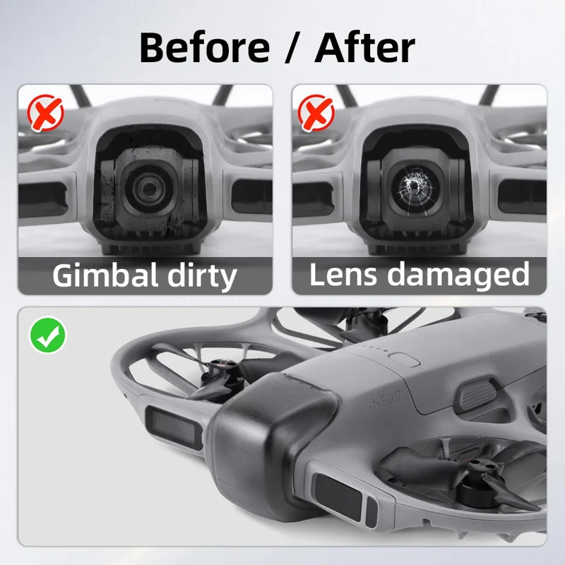 BRDRC pour DJI Neo 2 Capuchon d'objectif Couverture complète pour drone