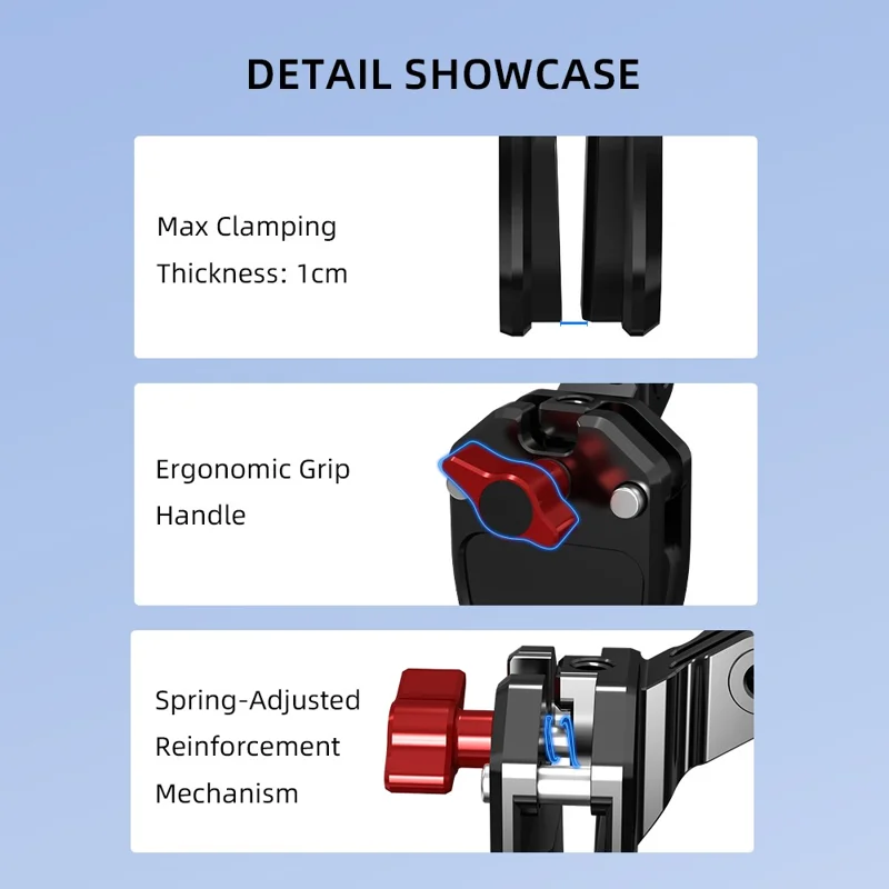 حامل دراجة نارية FLYMILE للكاميرات الرياضية، قابض ثابت