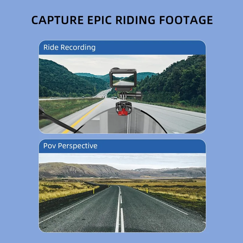 حامل دراجة نارية FLYMILE للكاميرات الرياضية، قابض ثابت