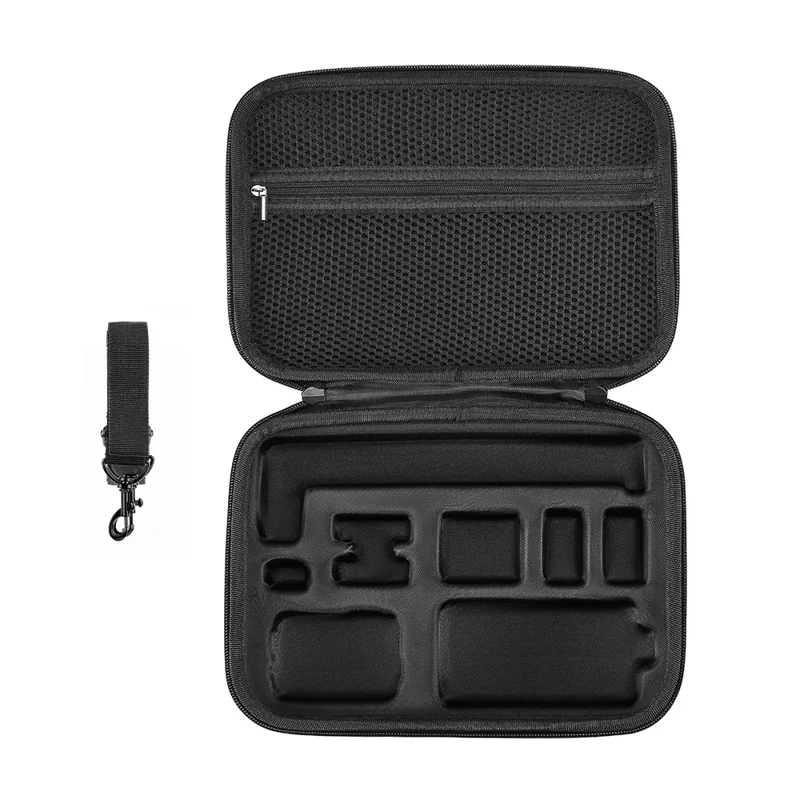 BRDRC For DJI Osmo Action 6 Storage Case Precision Molded Waterproof Shockproof Bag with Shoulder Strap - Black