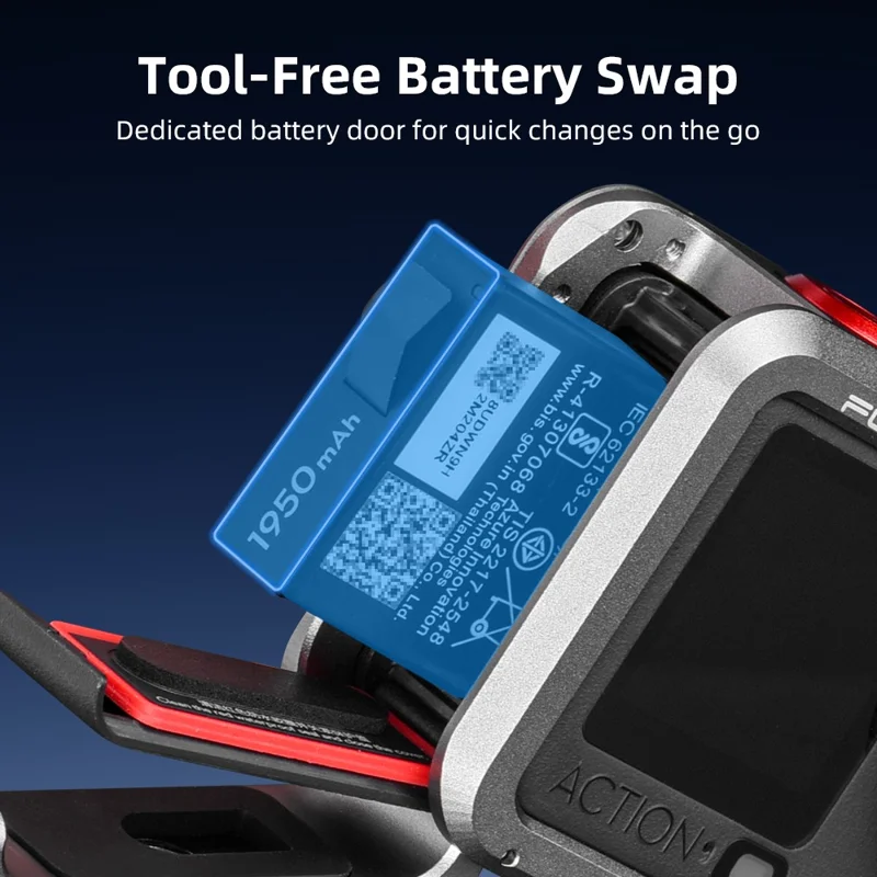 FLYMILE Double Opening Camera Cage for DJI Osmo Action 6 Protective Metal Frame with Cold Shoe and 1  /  4" Thread