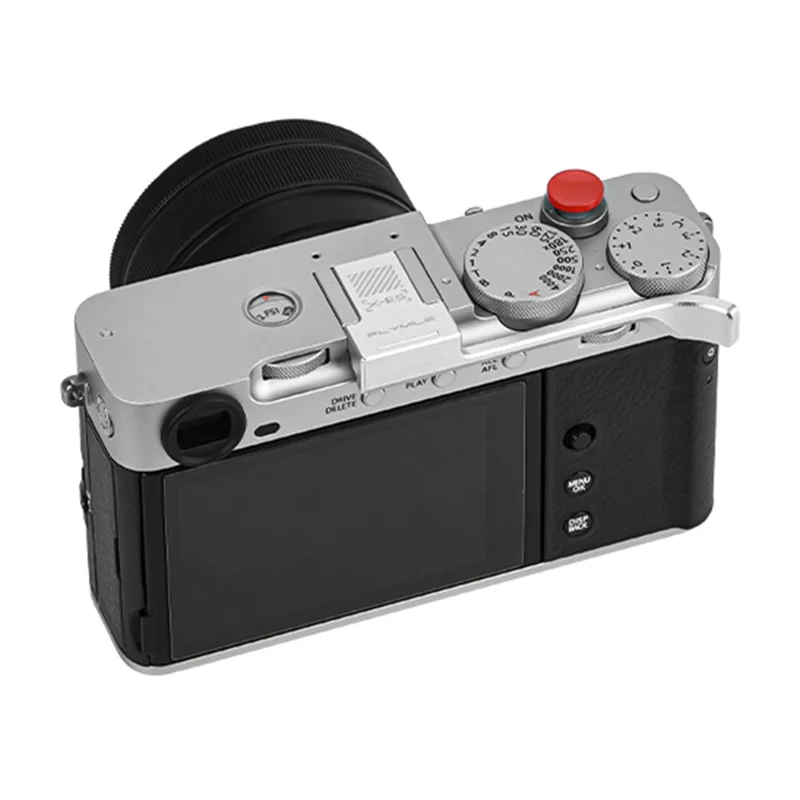 FLYMILE Thumb Grip for Fujifilm X-E5 Camera Thumbs Up Rest Hand Grip with Hot Shoe Cover - Silver