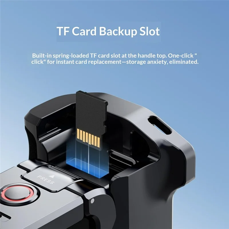 TELESIN For DJI Osmo Action 6 Street Photography Handle Kit Aluminum Alloy Quick-Release Camera Cage with TF Card Slot