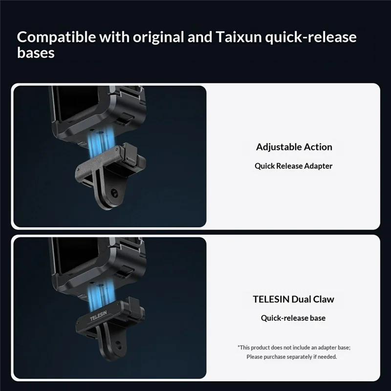 TELESIN S6-FMS-35-TDJ For DJI Osmo Action 6 Aluminum Alloy Camera Cage Ultra Light Shockproof Action Camera Protective Case