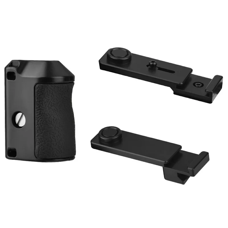 FLYMILE Pour DJI Osmo Action 3 / 4 / 5 Pro Cage Poignée à Déclencheur Poignée Magnétique à Démontage Rapide avec Bouton de Déclenchement Réglable