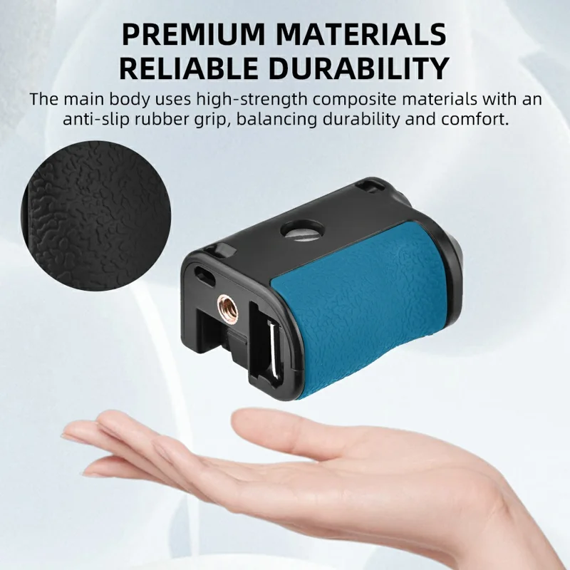 FLYMILE Pour DJI Osmo Action 3 / 4 / 5 Pro Cage Poignée à Déclencheur Poignée Magnétique à Démontage Rapide avec Bouton de Déclenchement Réglable