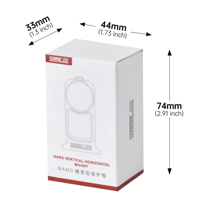 STARTRC Para DJI Osmo Nano Estrutura de Proteção Horizontal / Acessórios para Fotografia em Caso de Gravação Vertical