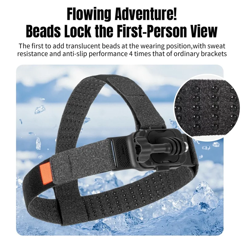 Supporto per Cinghia per la Testa STARTRC, Supporto Magnetico con Rilascio Rapido per Fotocamera Sportiva per Riprese in Prima Persona