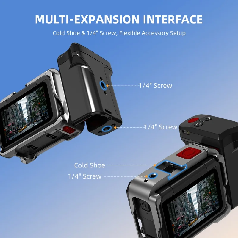 Kit de Punho de Rua Bluetooth FLYMILE para Insta360 Ace Pro 2 / Ace Pro / X5, Punho Ergonómico com Libertação Rápida