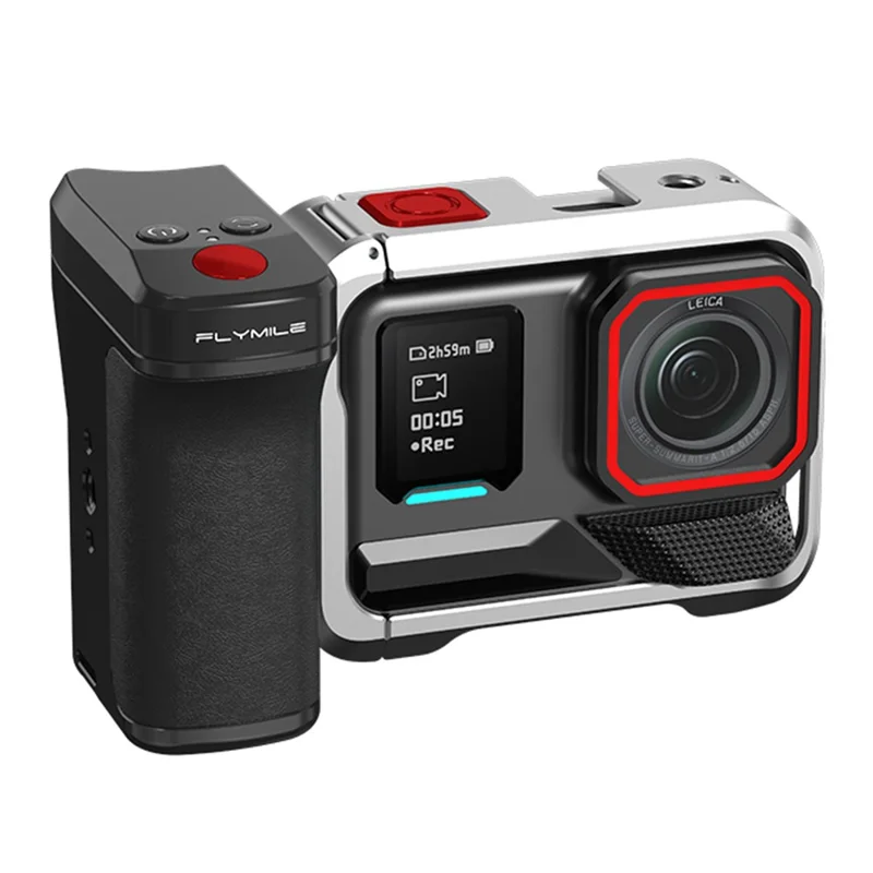 Kit de Punho de Rua Bluetooth FLYMILE para Insta360 Ace Pro 2 / Ace Pro / X5, Punho Ergonómico com Libertação Rápida
