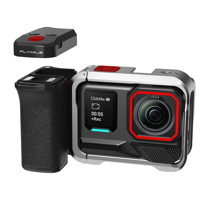 Kit de Punho de Rua Bluetooth FLYMILE para Insta360 Ace Pro 2 / Ace Pro / X5, Punho Ergonómico com Libertação Rápida