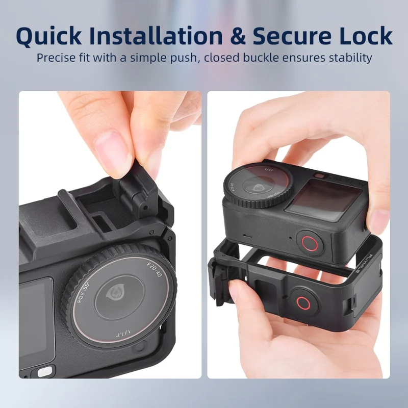 FLYMILE For DJI Osmo Action 6 Rabbit Cage Magnetic Quick Release Plastic Camera Protective Frame