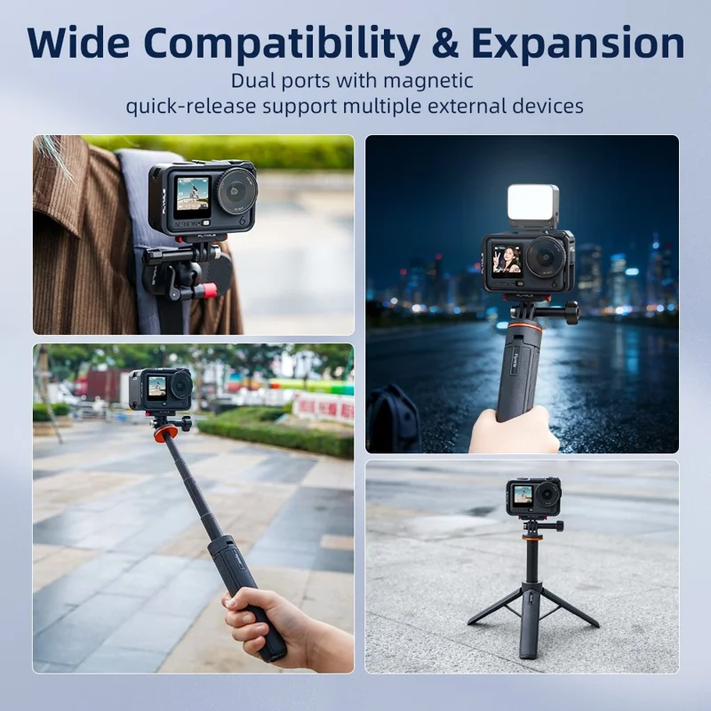 FLYMILE For DJI Osmo Action 6 Rabbit Cage Magnetic Quick Release Plastic Camera Protective Frame