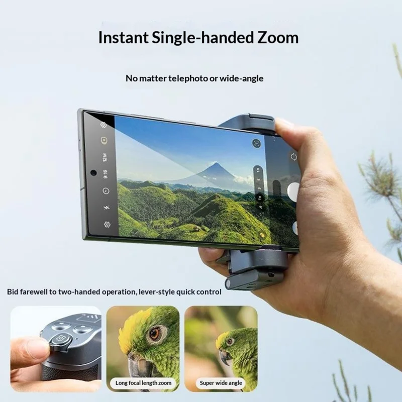 TELESIN P1-MP-01 Bluetooth-compatible Phone Grip Extendable Selfie Stick with Remote for iPhone  /  Android