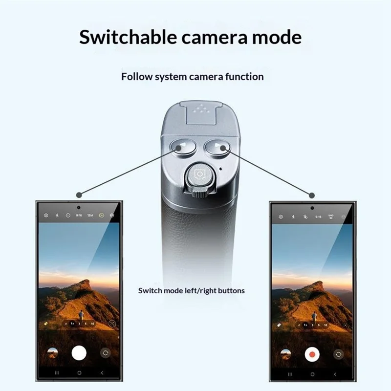 TELESIN P1-MP-01 Bluetooth-compatible Phone Grip Extendable Selfie Stick with Remote for iPhone  /  Android