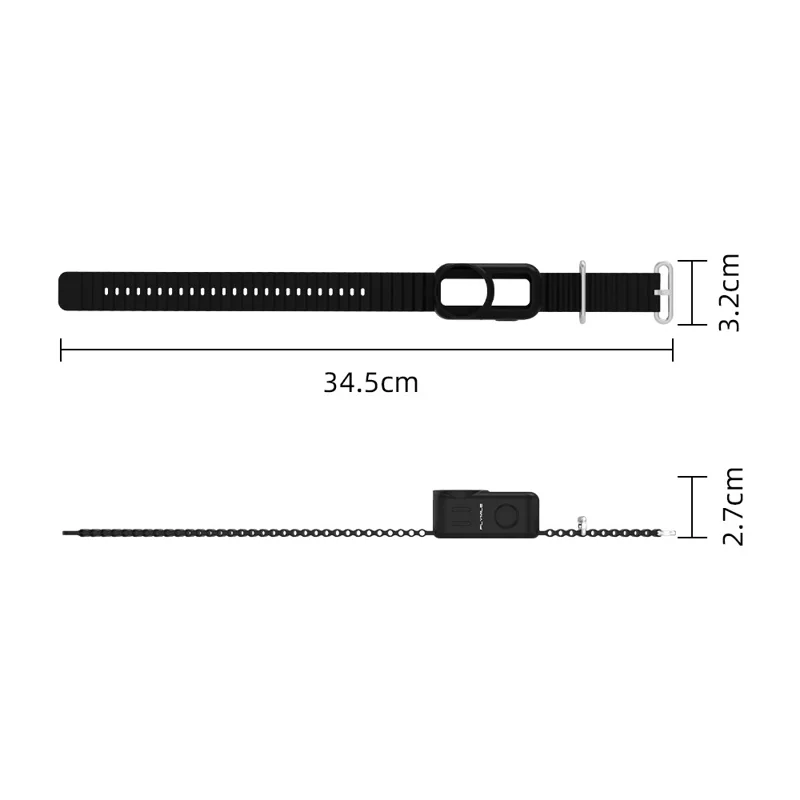 FLYMILE voor DJI Osmo Nano uitbreidingsband Verstelbare siliconen polsband - Zwart