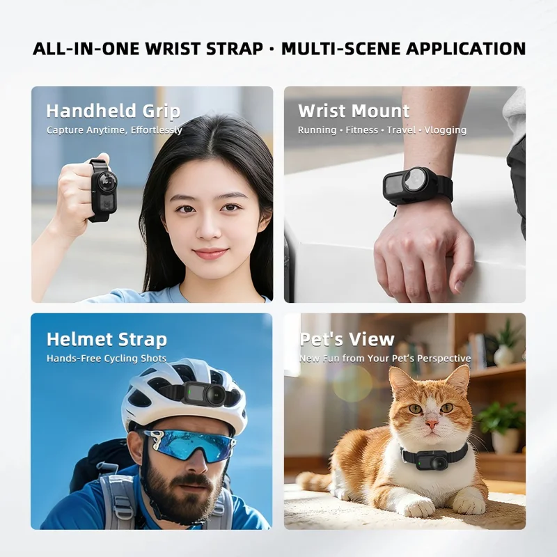 FLYMILE voor DJI Osmo Nano uitbreidingsband Verstelbare siliconen polsband - Zwart