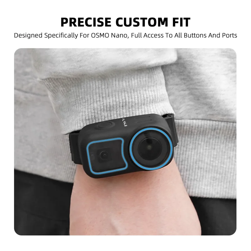 FLYMILE voor DJI Osmo Nano uitbreidingsband Verstelbare siliconen polsband - Zwart