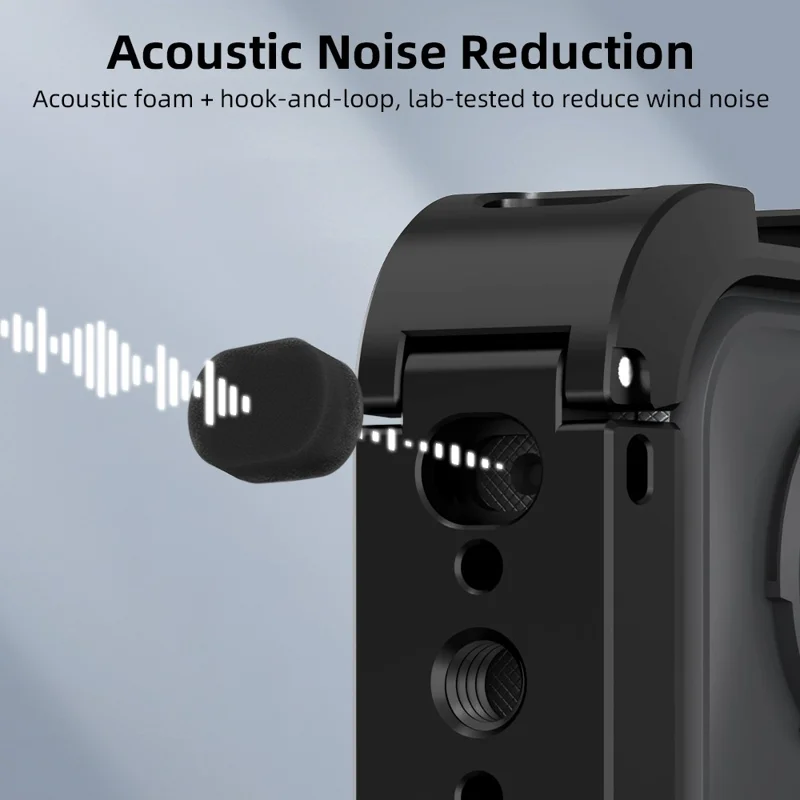 FLYMILE For Insta360 X4 Air Metal Rabbit Cage Expansion Protection Frame with Lens Cover - Black  /  Red