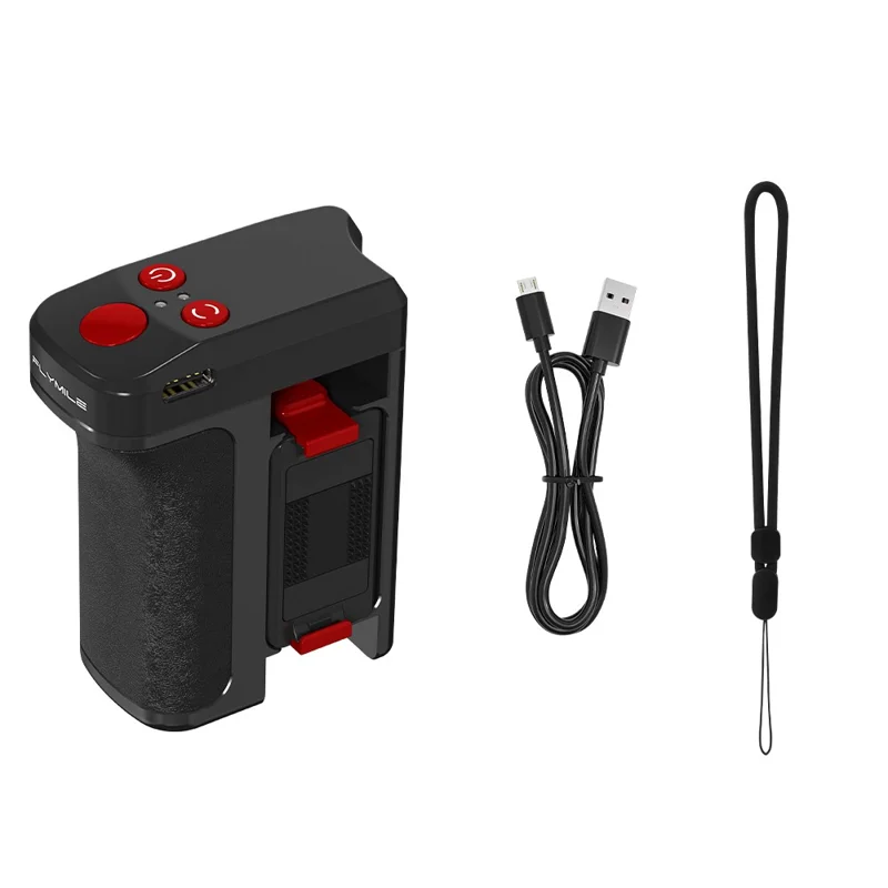 Kit de Empunhadura FLYMILE para Fotografia para DJI Osmo Action 5 Pro / 4 / 3, Suporte de Punho de Rua com Bluetooth - Preto