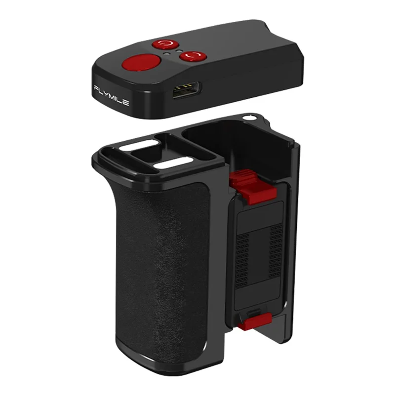 Kit de Empunhadura FLYMILE para Fotografia para DJI Osmo Action 5 Pro / 4 / 3, Suporte de Punho de Rua com Bluetooth - Preto