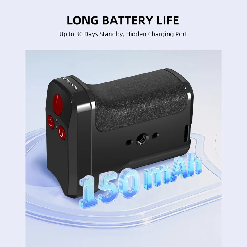 Kit de Empunhadura FLYMILE para Fotografia para DJI Osmo Action 5 Pro / 4 / 3, Suporte de Punho de Rua com Bluetooth - Preto