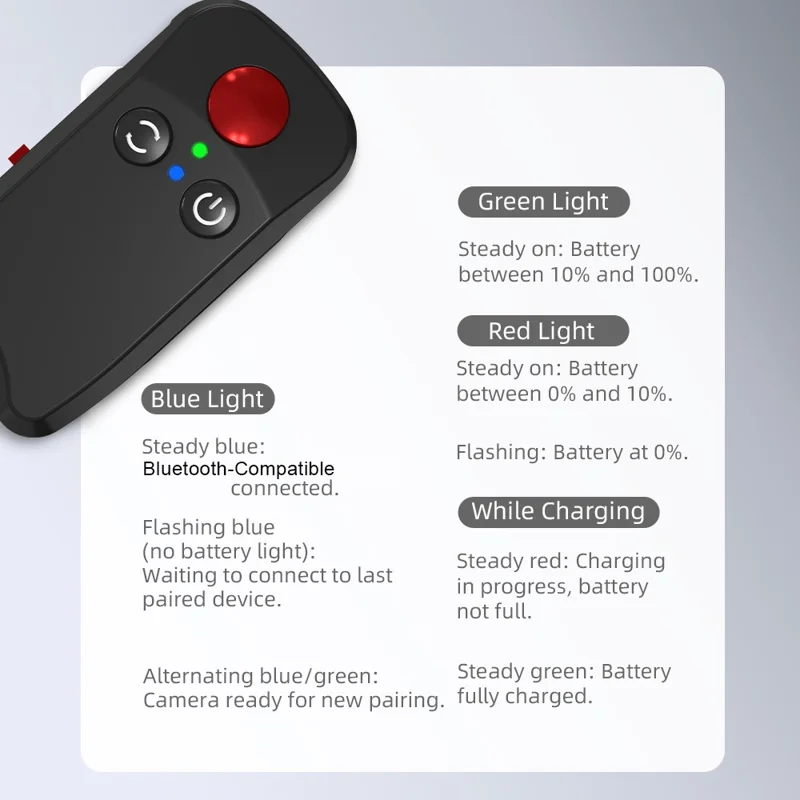 FLYMILE لجهاز تصوير DJI Osmo Action 6 طقم مقبض يدوي مزود بتقنية بلوتوث حامل كاميرا للتصوير الشارعي - أسود