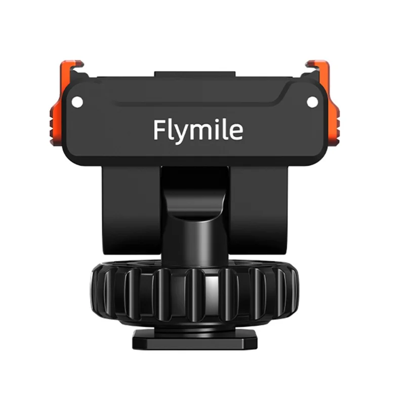 FLYMILE For DJI Osmo Action 5 Pro / 4 / 3 Magnetic Quick Release Cold Shoe Mount Adapter Camera Gimbal Base - Black