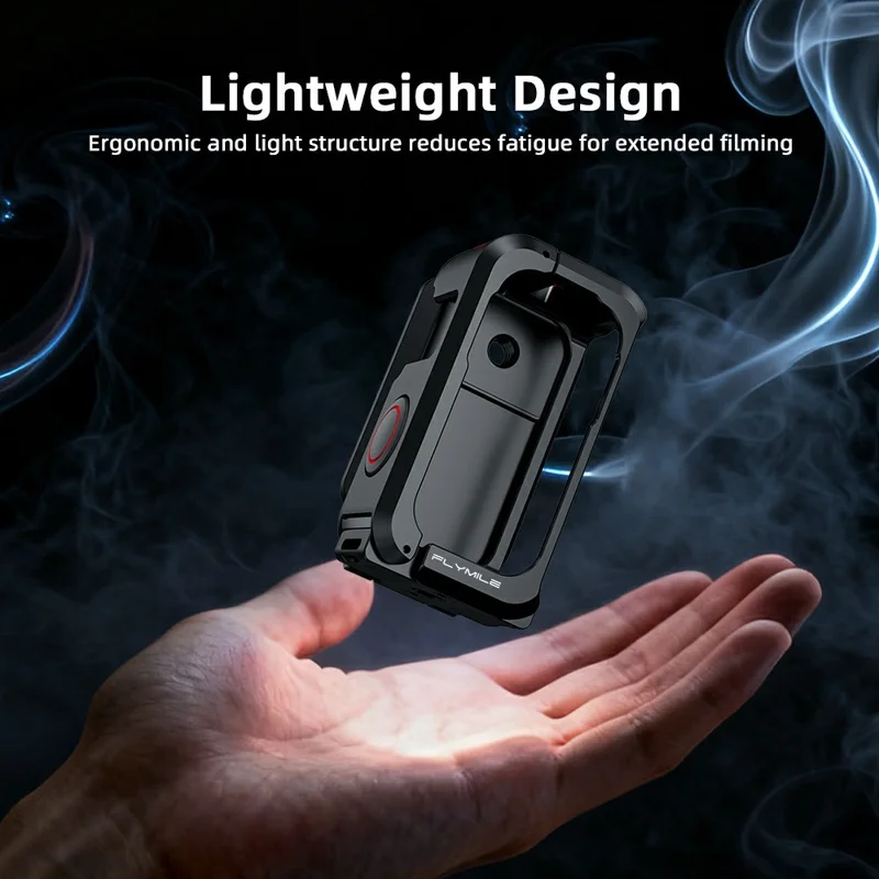 FLYMILE For DJI Osmo Nano Magnetic Expansion Mount Aluminum Alloy Frame Camera Accessory - Black