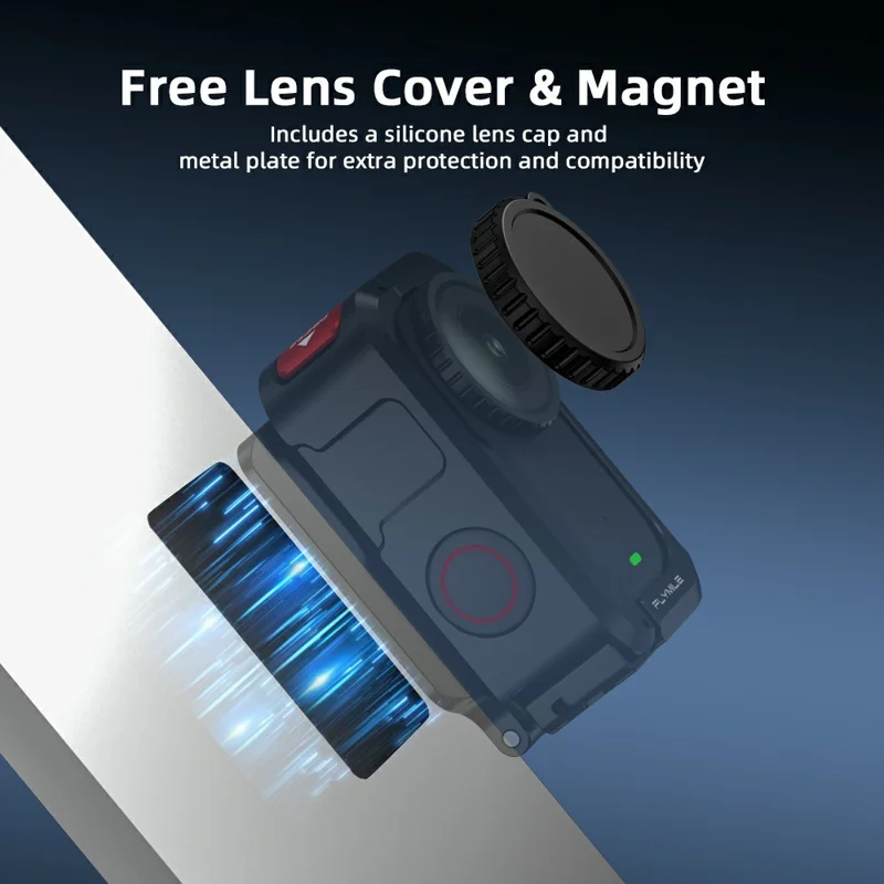 FLYMILE For DJI Osmo Nano Magnetic Expansion Mount Aluminum Alloy Frame Camera Accessory - Black