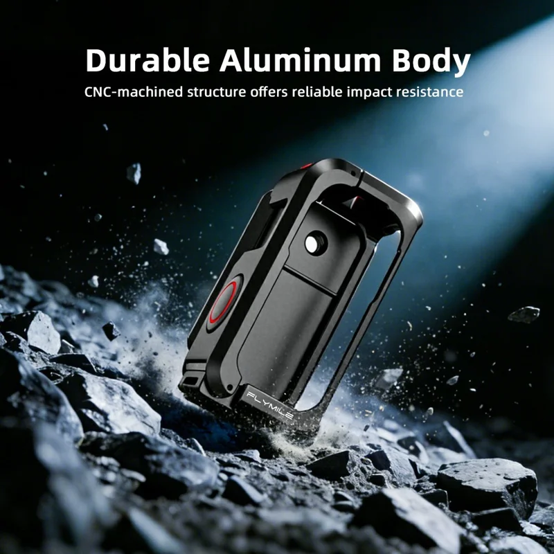 FLYMILE For DJI Osmo Nano Magnetic Expansion Mount Aluminum Alloy Frame Camera Accessory - Black