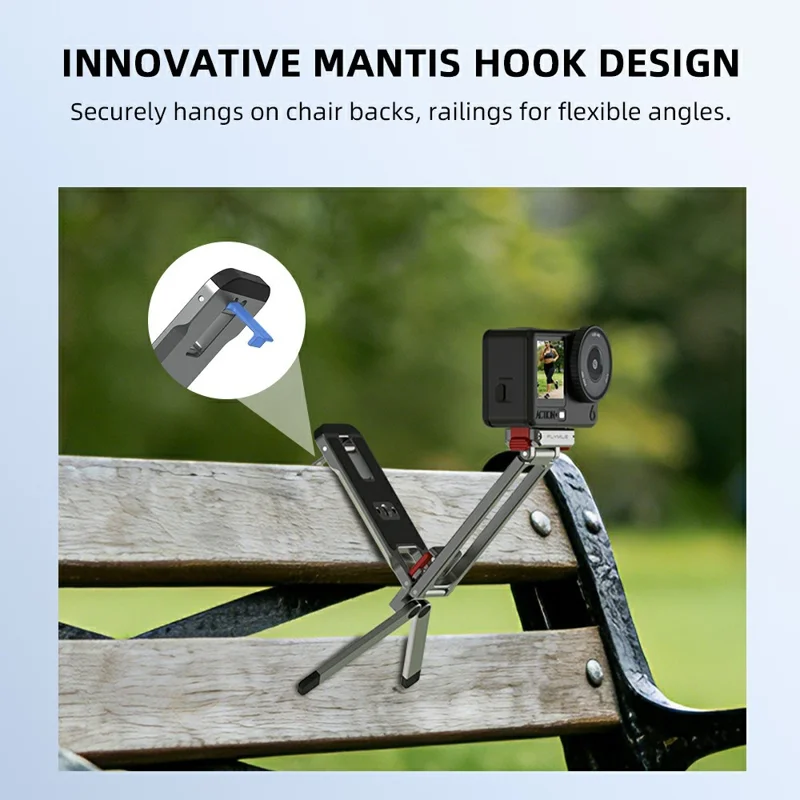 FLYMILE For DJI Osmo Action 6 / Nano Action Camera Quick Release Tripod Magnetic Folding Stand
