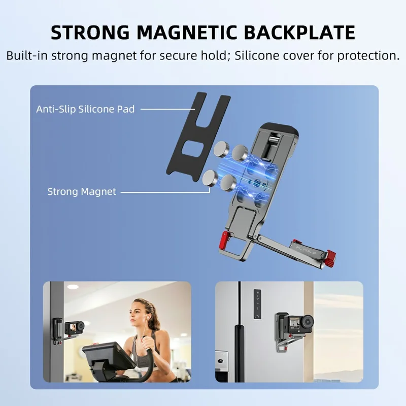 FLYMILE For DJI Osmo Action 6 / Nano Action Camera Quick Release Tripod Magnetic Folding Stand