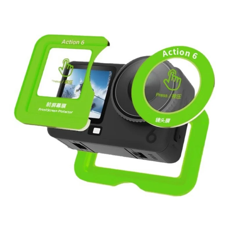 For DJI Osmo Action 6 Home Screen Film + Front Screen Film + Lens Protector Tempered Glass Camera Film Set - Transparent