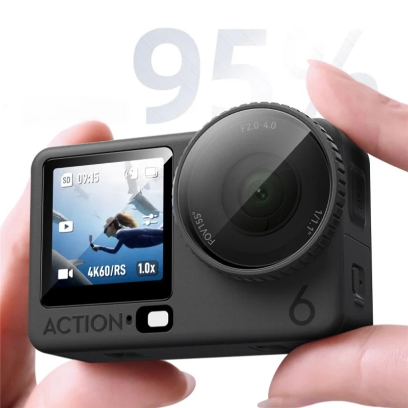 For DJI Osmo Action 6 Home Screen Film + Front Screen Film + Lens Protector Tempered Glass Camera Film Set - Transparent